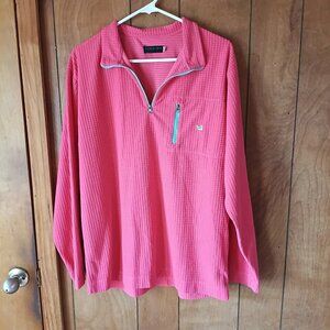 Southern Wash Women's Pink Long Sleeve Half Zip Pullover Top Size L